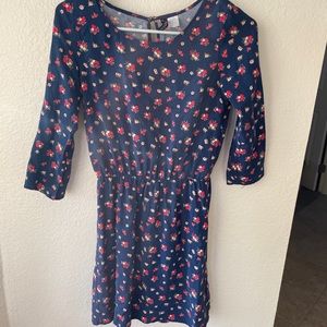 Floral three quarter sleeve dress